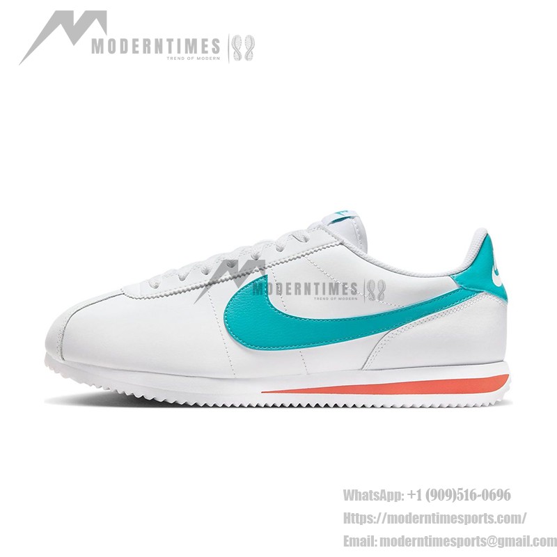 Nike Cortez Miami Dolphins DM4044-103 - White Sneakers with Teal and Orange Accents