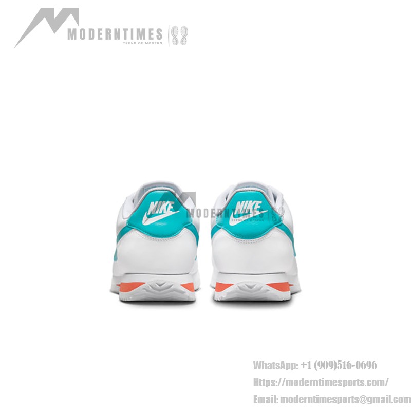 Nike Cortez Miami Dolphins DM4044-103 - White Sneakers with Teal and Orange Accents