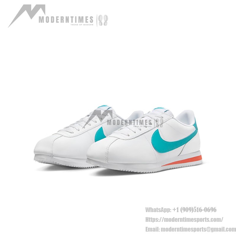 Nike Cortez Miami Dolphins DM4044-103 - White Sneakers with Teal and Orange Accents