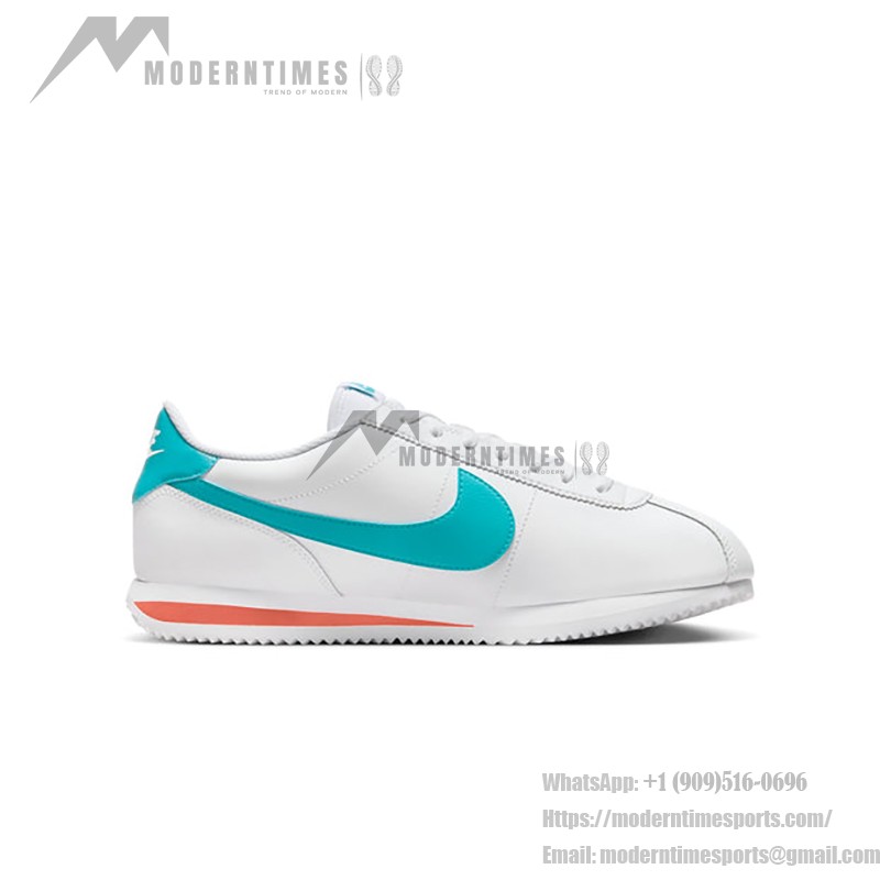 Nike Cortez Miami Dolphins DM4044-103 - White Sneakers with Teal and Orange Accents