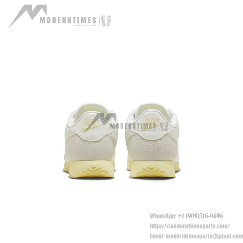 Nike Cortez Pale Yellow HF6410-118 - Zeitlose weiße Sneaker mit gelben Akzenten