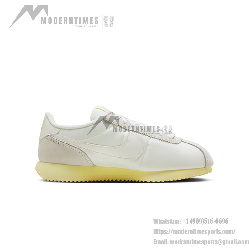 Nike Cortez Pale Yellow HF6410-118 - Zeitlose weiße Sneaker mit gelben Akzenten