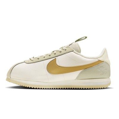 Nike Cortez Sail FV3639-171 - Elegant White and Gold Sneakers with Floral Detailing