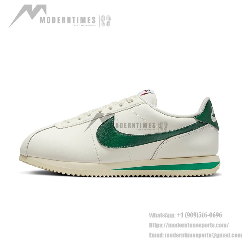 Nike Cortez Sail Gorge Green DN1791-101 - White Sneakers with Green Details