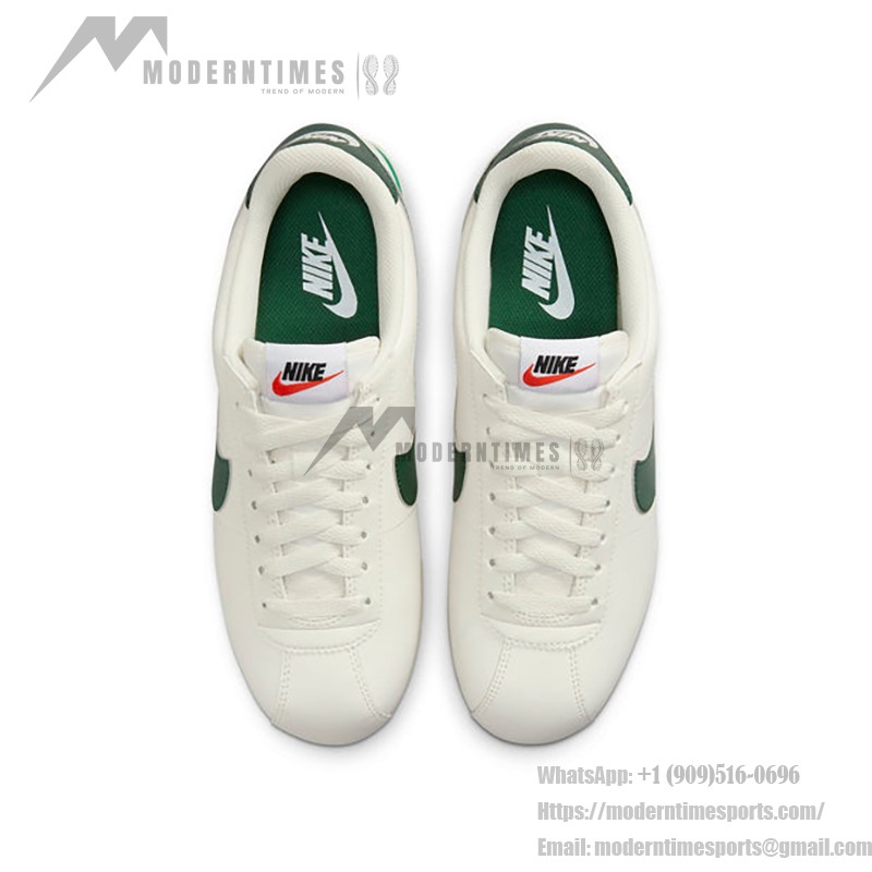 Nike Cortez Sail Gorge Green DN1791-101 - White Sneakers with Green Details