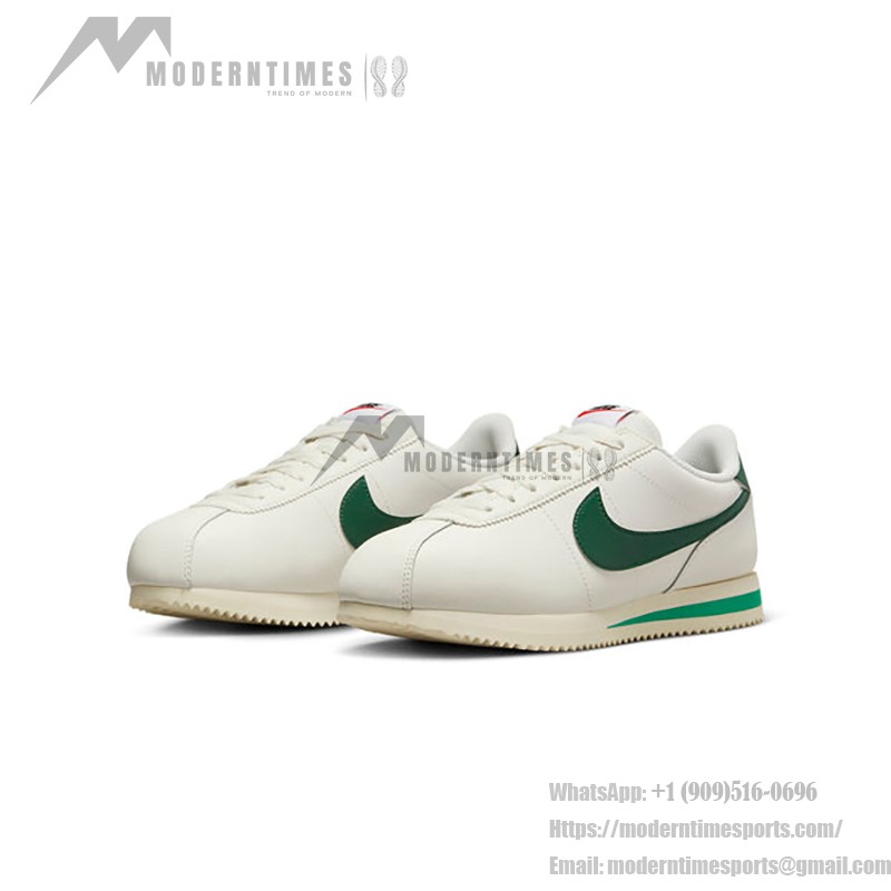 Nike Cortez Sail Gorge Green DN1791-101 - White Sneakers with Green Details