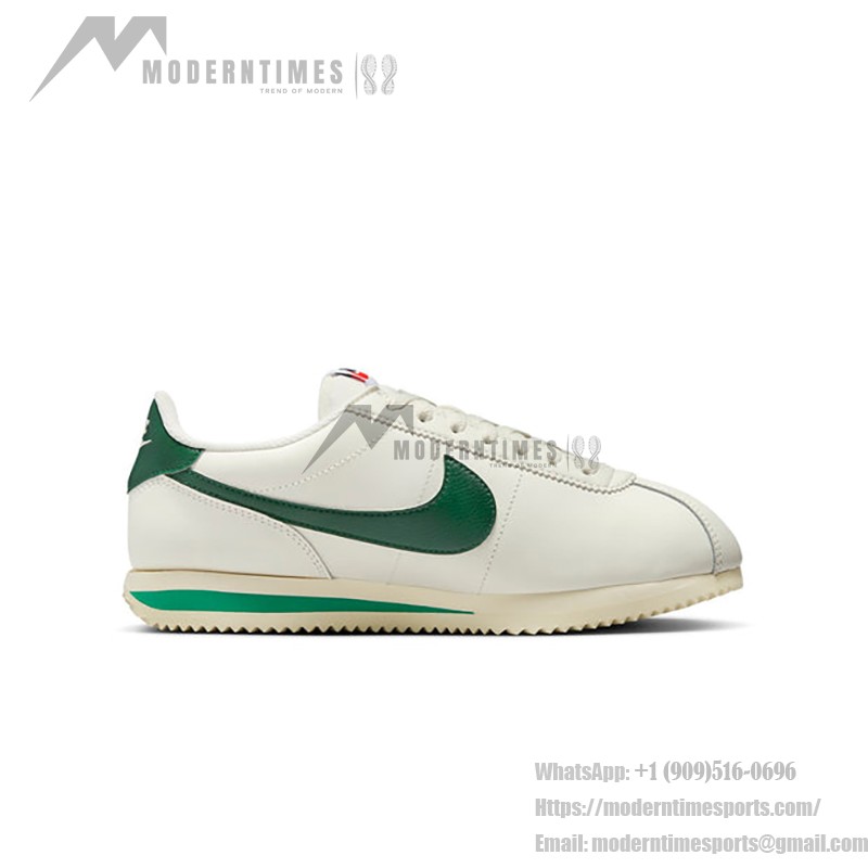 Nike Cortez Sail Gorge Green DN1791-101 - White Sneakers with Green Details