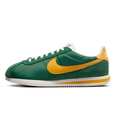 Nike Cortez TXT Gorge Green Yellow Ochre HF1435-300 - Retro-Grüne Sneaker mit Lebendigen Gelben Akzenten für Zeitlosen Stil