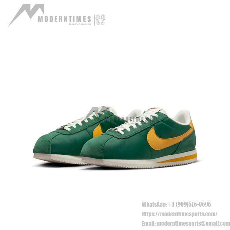 Nike Cortez TXT Gorge Green Yellow Ochre HF1435-300 - Green and Yellow Retro Sneakers