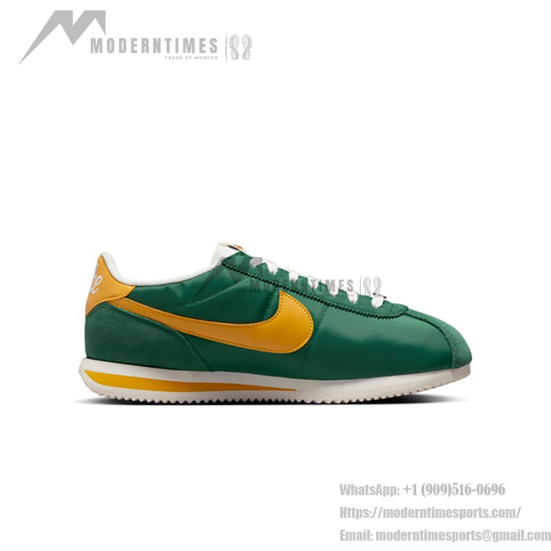 Nike Cortez TXT Gorge Green Yellow Ochre HF1435-300 - Green and Yellow Retro Sneakers