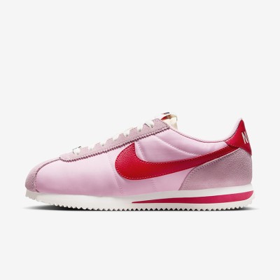 Nike Cortez TXT Medium Soft Pink HF9994-600 - Vibrant Pink Sneakers with Bold Red Accents for Timeless Style