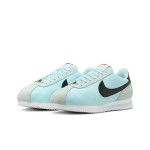 Nike Cortez Glacier Blue DZ2795-401 sneakers featuring a glacier blue upper with black accents.