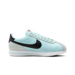 Nike Cortez Glacier Blue DZ2795-401 sneakers featuring a glacier blue upper with black accents.