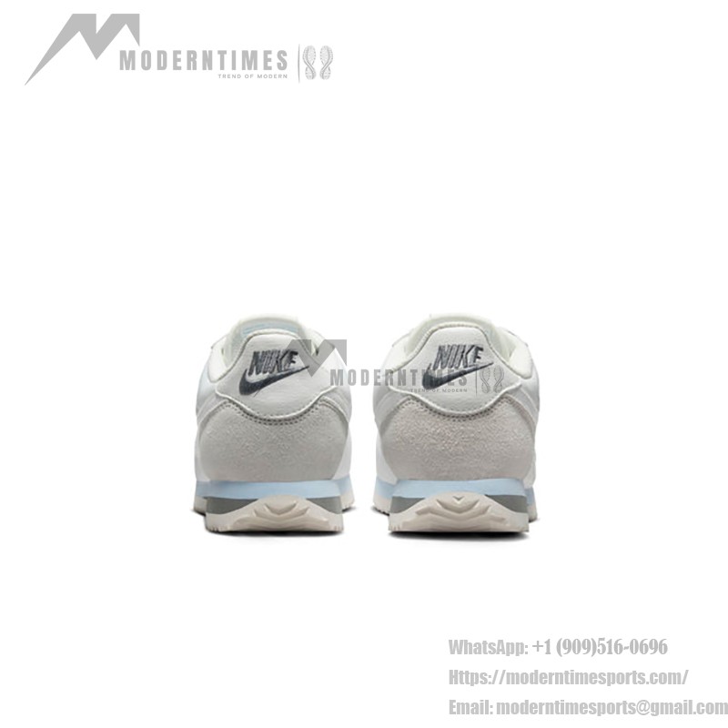 Nike Cortez Summit White Grey HF6410-101 - Elegant White Sneakers with Subtle Grey and Blue Details