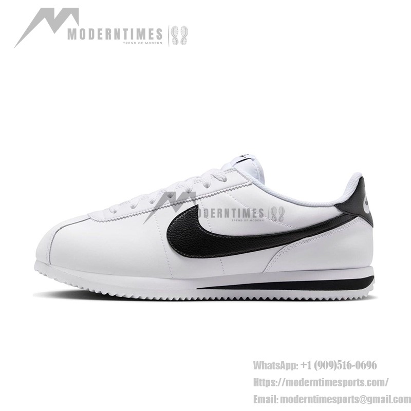 Nike Cortez White Black DM4044-105 - Classic White Sneakers with Black Details