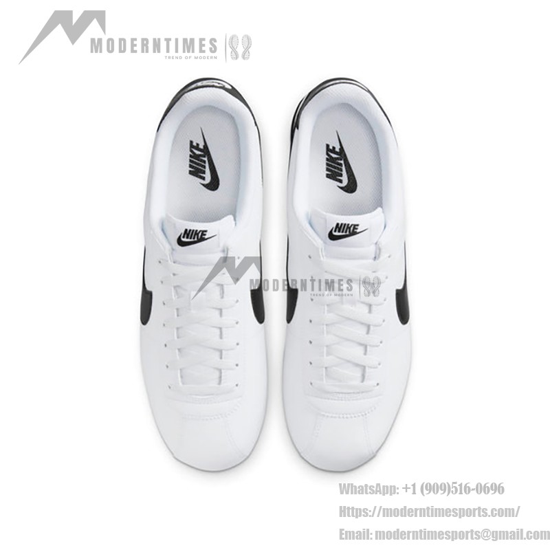 Nike Cortez White Black DM4044-105 - Classic White Sneakers with Black Details