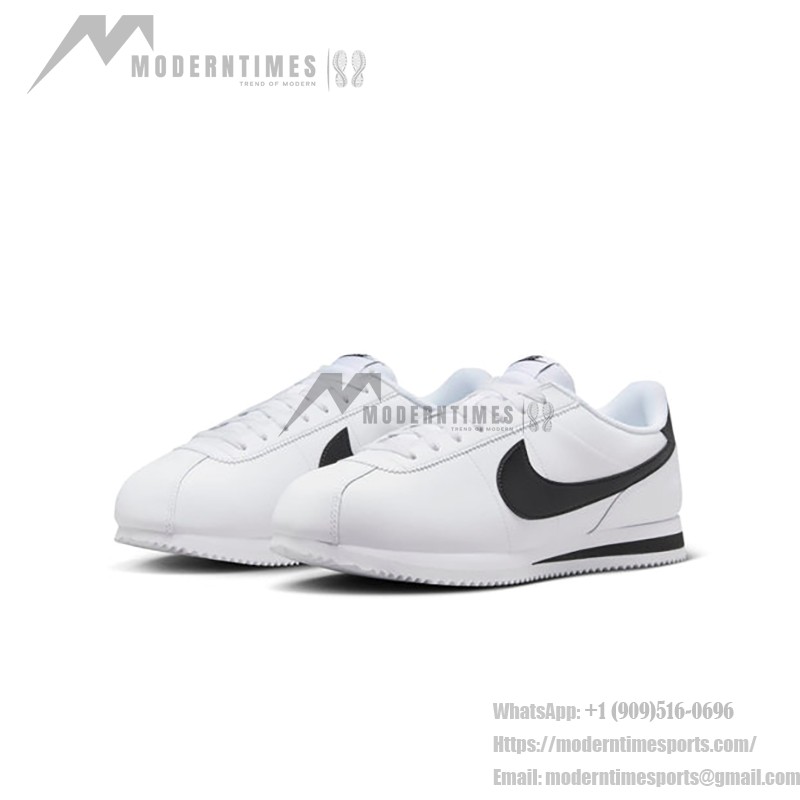 Nike Cortez White Black DM4044-105 - Classic White Sneakers with Black Details