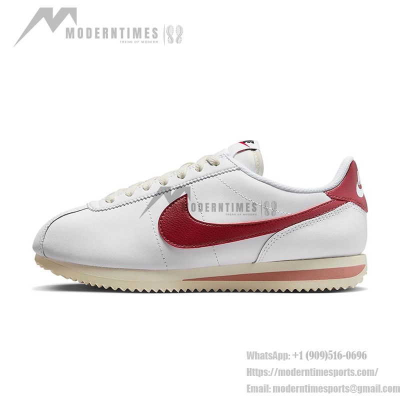 Nike Cortez White Red Stardust DN1791-103 - 레드 디테일이 돋보이는 클래식 화이트 스니커즈