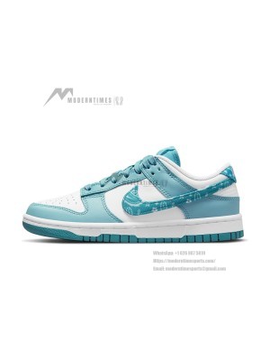 Nike Dunk Low "Blue Paisley" DH4401-101 Classic Blue Paisley Low-Top Basketball Shoes - Stylish, Comfortable, Perfect Fusion of Sports and Street Style