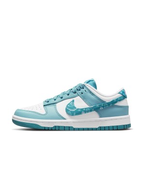 Nike Dunk Low "Blue Paisley" DH4401-101 Klassische Blau Paisley Low-Top Basketballschuhe - Stilvoll, Bequem, Perfekte Kombination aus Sport und Streetstyle