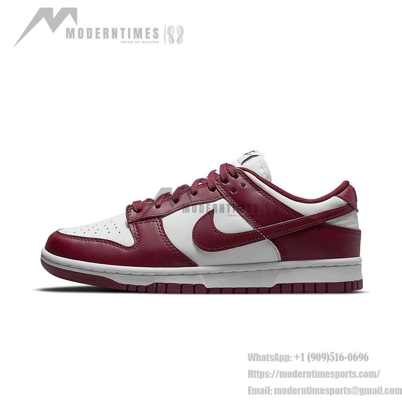 Nike Dunk Low Burgundy & White Retro Sneakers