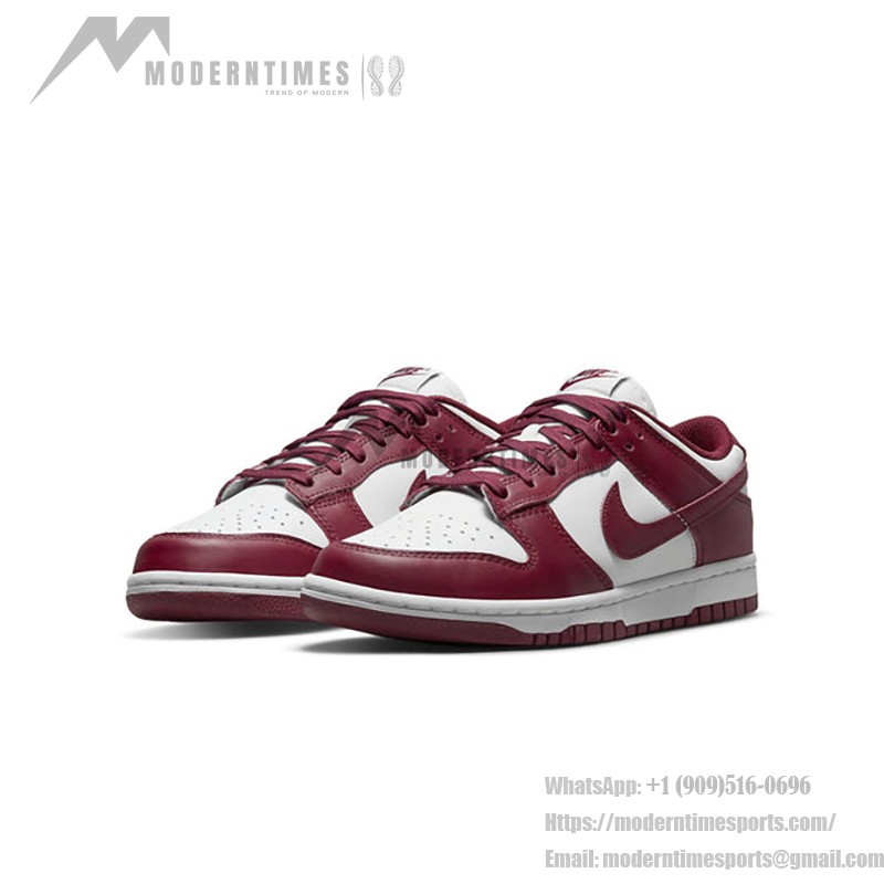 Nike Dunk Low Burgundy & White Retro Sneakers