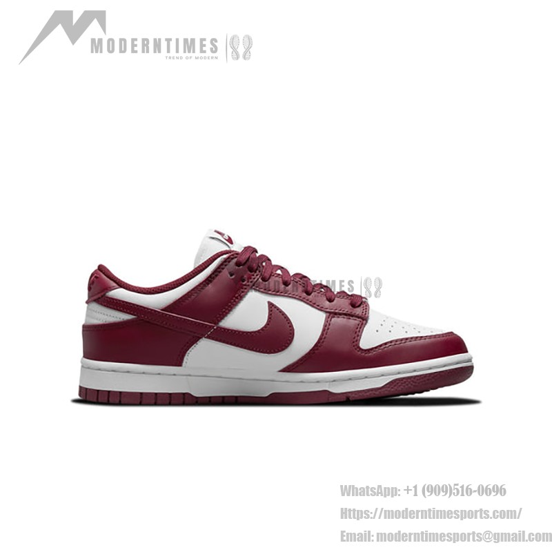 Nike Dunk Low Burgundy & White Retro Sneakers