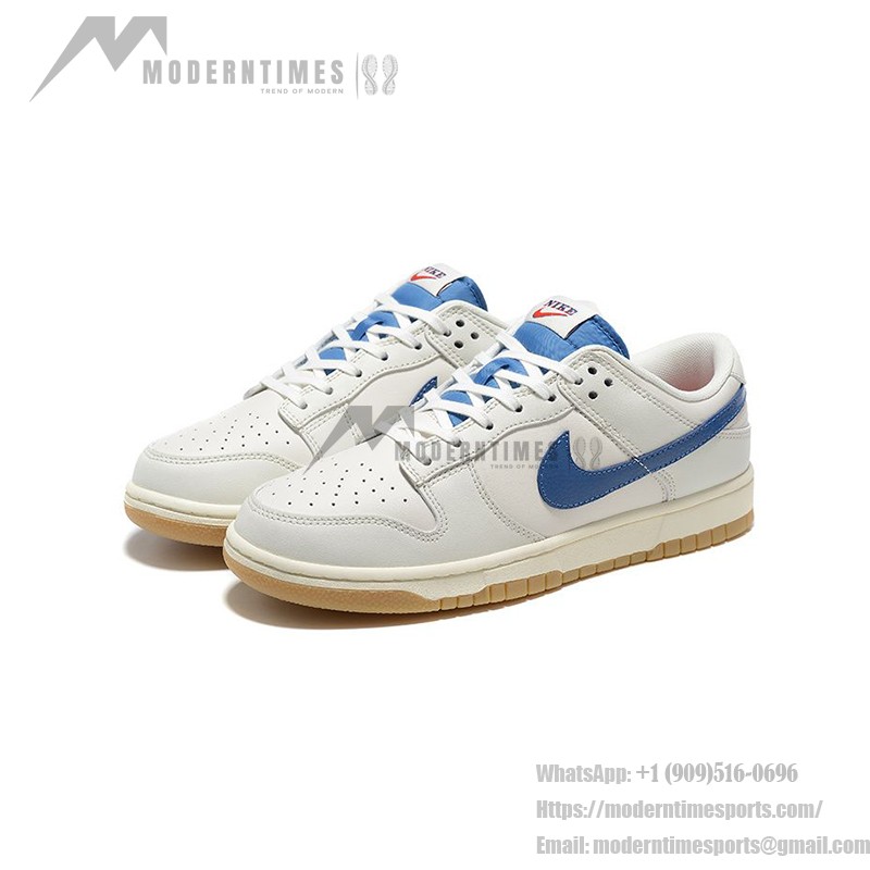 Nike Dunk Low DX3198-133 White Leather Classic Low Top Basketball Shoes