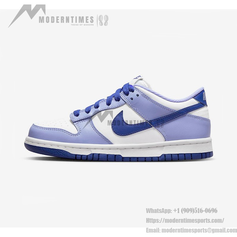 Nike Dunk Low GS “Blueberry” DZ4456-100 - 子供用の青＆白のロートップスニーカー