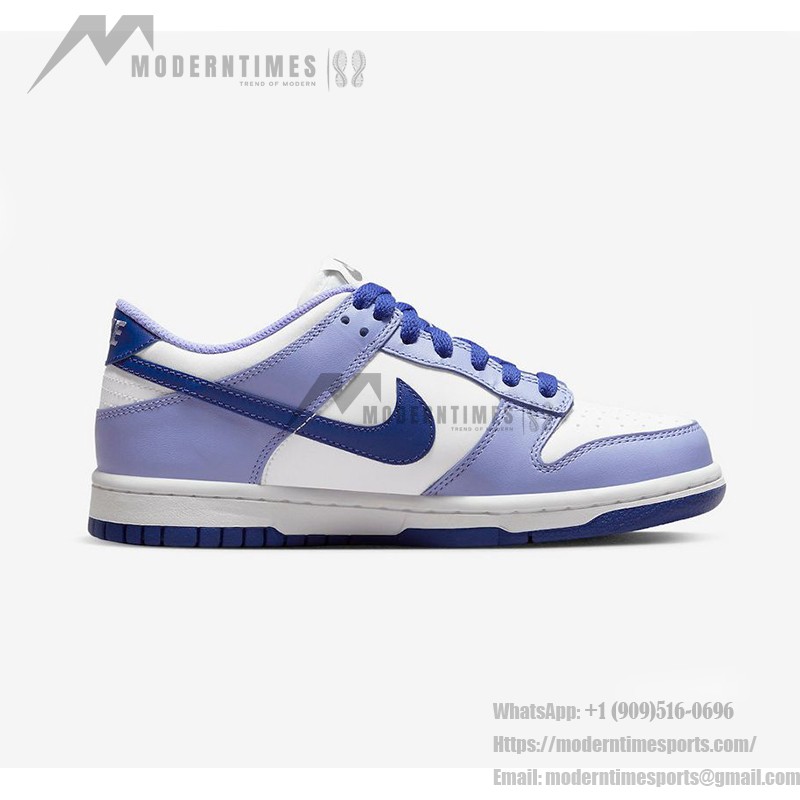 Nike Dunk Low GS “Blueberry” DZ4456-100 - 子供用の青＆白のロートップスニーカー