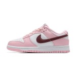 Nike Dunk Low Pro (GS) CW1590-601 Rosa & Weiße Sneaker mit Maroon Swoosh