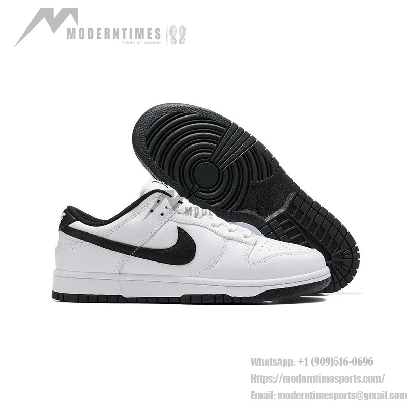 Nike Dunk Low "Reverse Panda" DD1503-113 Black and White Sneakers Side View