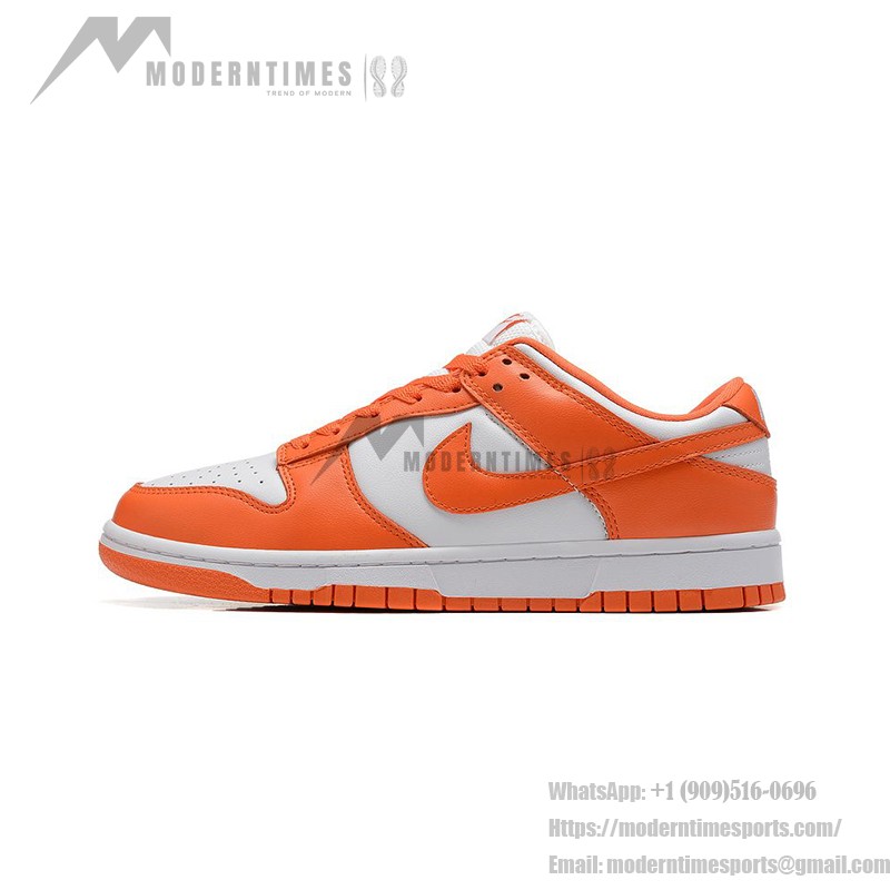 Nike Dunk Low "Syracuse" CU1726-101 Orange and White Sneakers Side View