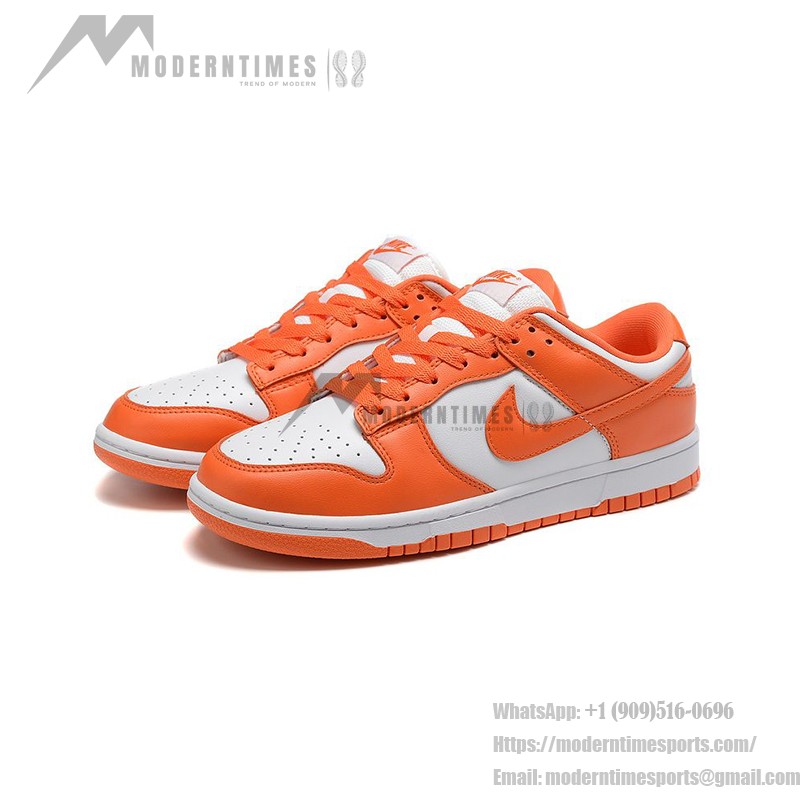 Nike Dunk Low "Syracuse" CU1726-101 Orange and White Sneakers Side View