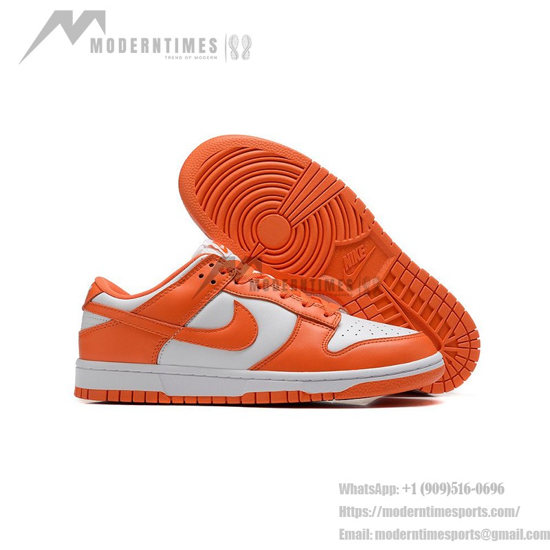 Nike Dunk Low "Syracuse" CU1726-101 Orange and White Sneakers Side View