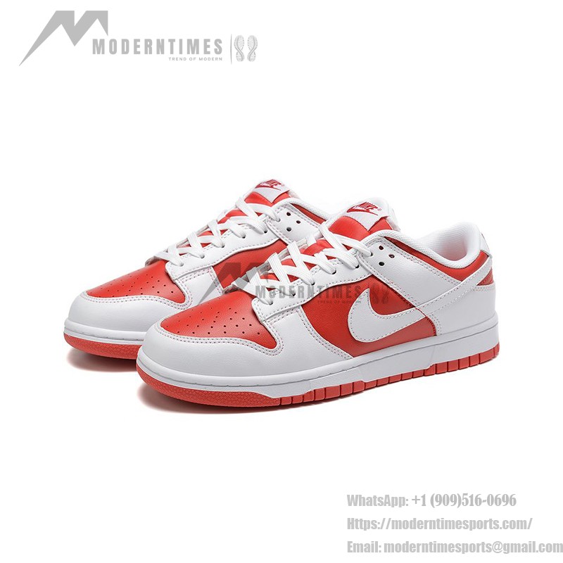 Nike Dunk Low "University Red" DD1391-600 Red and White Sneakers Side View