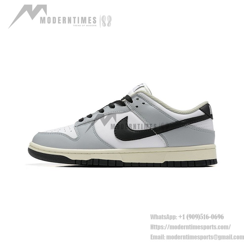 Nike Dunk Low WMNS “Light Smoke Grey” DD1503-117 women’s low-top sneaker in light grey and white.