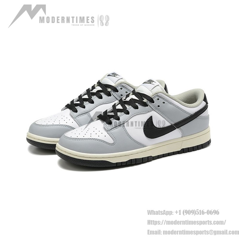 Nike Dunk Low WMNS “Light Smoke Grey” DD1503-117 women’s low-top sneaker in light grey and white.