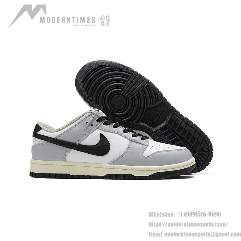 Nike Dunk Low WMNS “Light Smoke Grey” DD1503-117 women’s low-top sneaker in light grey and white.