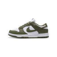 Nike Dunk Low WMNS "Medium Olive" Women’s Olive Green White Low-Top Sneakers (Style Code DD1503-120)