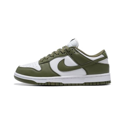 Nike Dunk Low WMNS "Medium Olive" Women’s Olive Green White Low-Top Sneakers (Style Code DD1503-120)