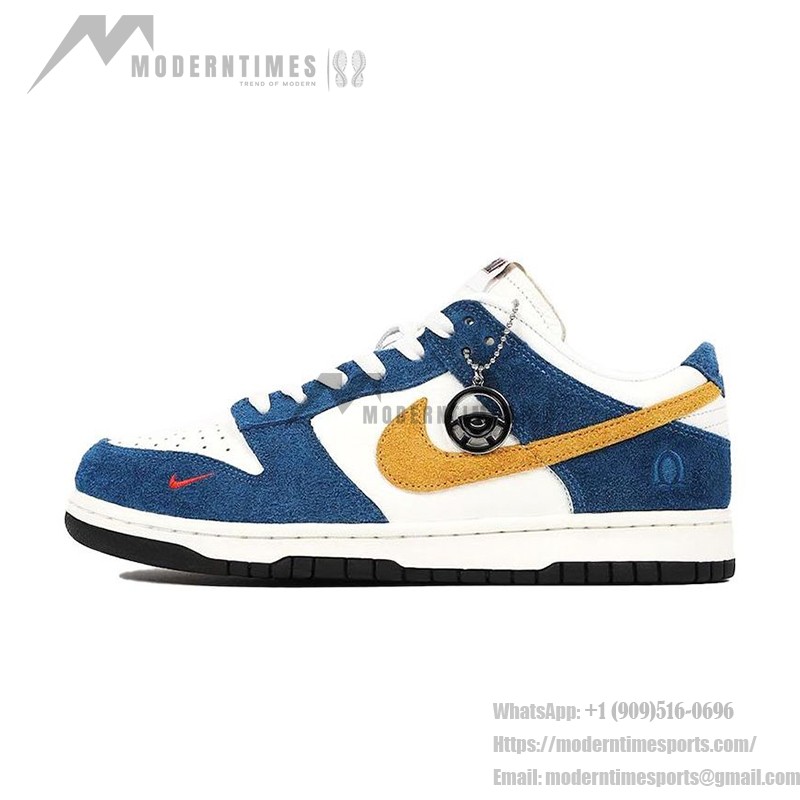 Nike Kasina x Dunk Low '80s Bus' CZ6501-100 - Retro-Bus-inspirierte Kollaborations-Sneaker in Sail, Gold und Blau