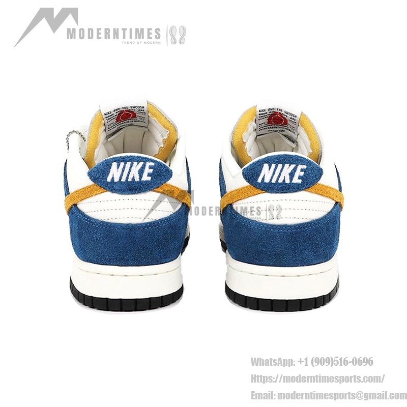 Nike Kasina x Dunk Low '80s Bus' CZ6501-100 - Retro-Bus-inspirierte Kollaborations-Sneaker in Sail, Gold und Blau