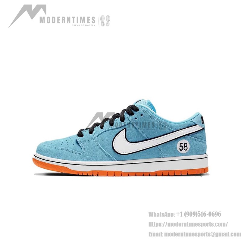 Nike SB Dunk Low "Gulf" Skate Shoes BQ6817-401 - Iconic Gulf Racing Colorway