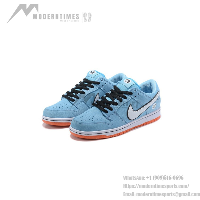 Nike SB Dunk Low "Gulf" Skate Shoes BQ6817-401 - Iconic Gulf Racing Colorway