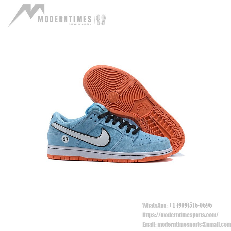 Nike SB Dunk Low "Gulf" Skate Shoes BQ6817-401 - Iconic Gulf Racing Colorway