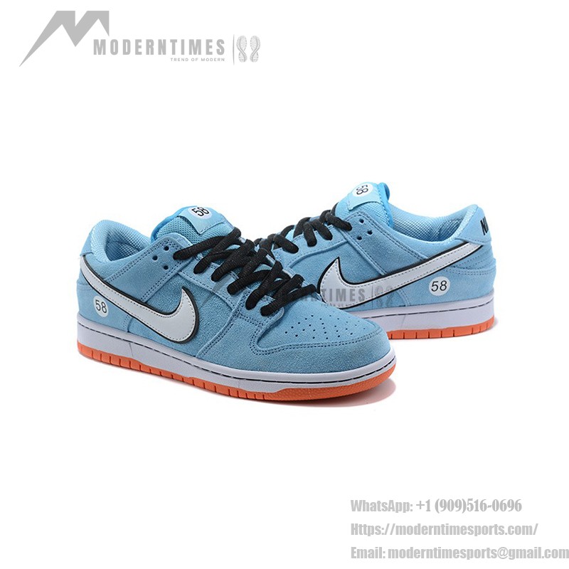 Nike SB Dunk Low "Gulf" Skate Shoes BQ6817-401 - Iconic Gulf Racing Colorway