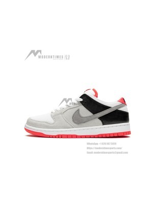 Nike SB Dunk Low "Infrared" CD2563-004 Skate Shoes - Retro Gray and Red Classic