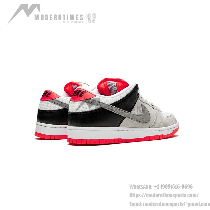 Nike SB Dunk Low "Infrared" CD2563-004 Skate Shoes - Retro Gray and Red Colorway