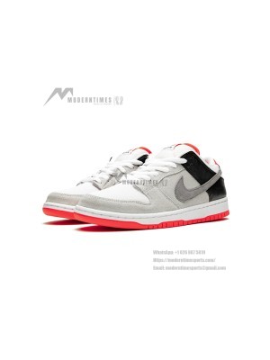 Nike SB Dunk Low "Infrared" CD2563-004 Skate Shoes - Retro Gray and Red Classic